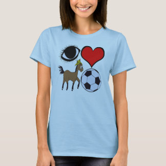T-shirt J'aime le football 1 de cheval