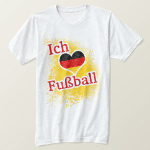 T-shirt J'Aime Le Football De Football Allemand