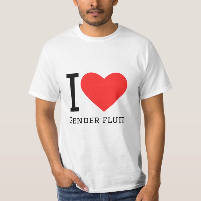 T-shirt J'aime le genre fluide (Devant)