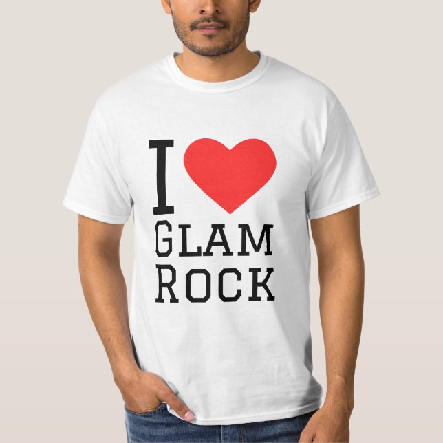 T-shirt J'aime le glam rock (Devant)