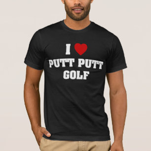 T-shirt J'aime le golf de putt de putt (de coeur)