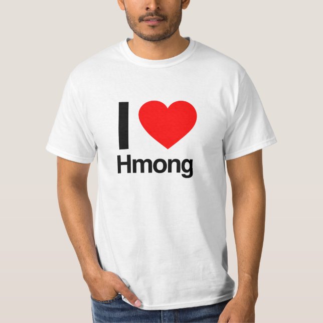 T-shirt j'aime le hmong (Devant)