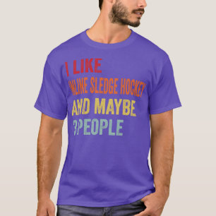 T-shirt J'aime le hockey sur luge en ligne Peut-être 3 per