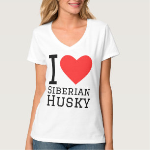 T-shirt J'aime le husky sibérien