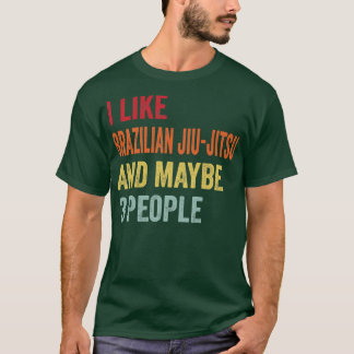 T-shirt J'Aime Le Jiujitsu Brésilien Peut-Être 3 Personnes