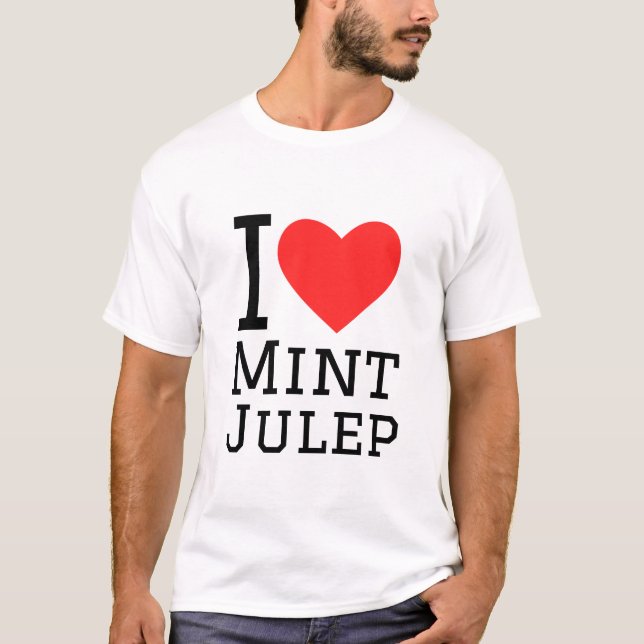 T-shirt J'aime le jupe à la menthe (Devant)