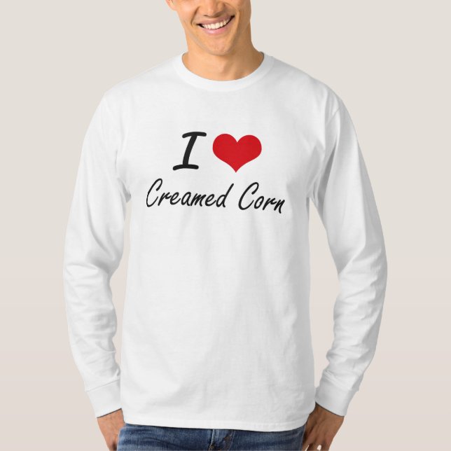 T-shirt J'aime le maïs écrémé (Devant)