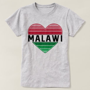 T-shirt J'aime le Malawi, le coeur du Malawi