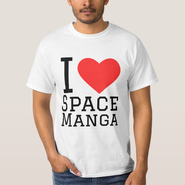 T-shirt J'aime le manga spatial (Devant)