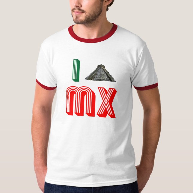 T-shirt J'aime le Mexique (Devant)