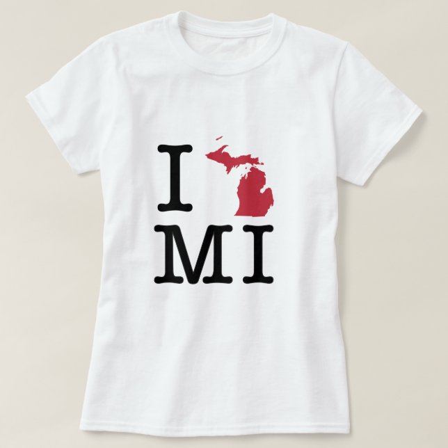 T-shirt J'aime le Michigan (Design devant)