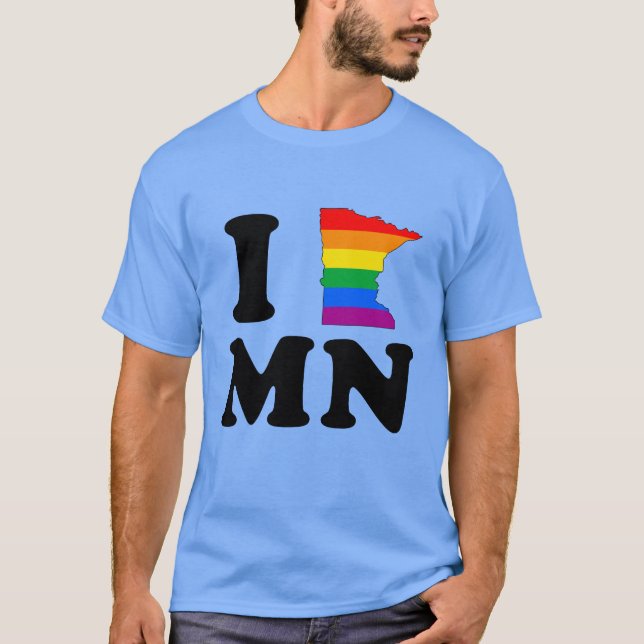 T-SHIRT J'AIME LE MINNESOTA GAI (Devant)
