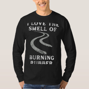 T-shirt J'aime le moulinet brûler caoutchouc voiture gars 