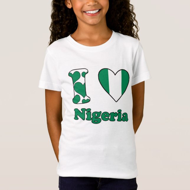 T-Shirt J'aime le Nigeria (Devant)