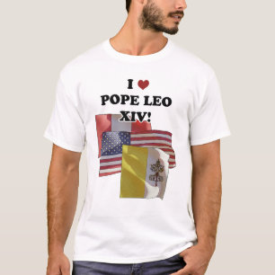 T-shirt J'Aime Le Pape Leo XIV ! (Version II)