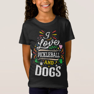 T-Shirt J'Aime Le Pickleball Et Les Chiens -Amoureux des c