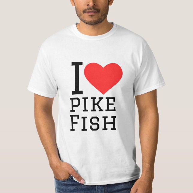 T-shirt J'aime le poisson-brochet (Devant)