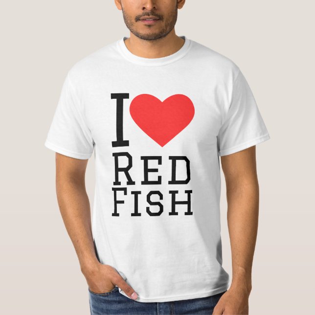 T-shirt J'aime le poisson rouge (Devant)