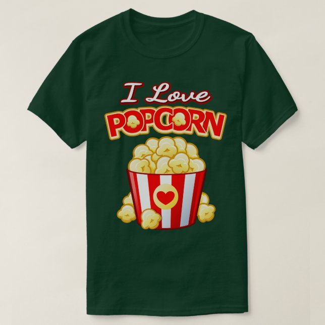 T-shirt J'aime le pop-corn (Design devant)