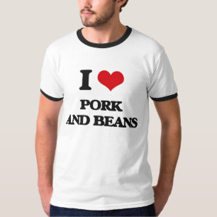 T-shirt J'aime le porc et des haricots