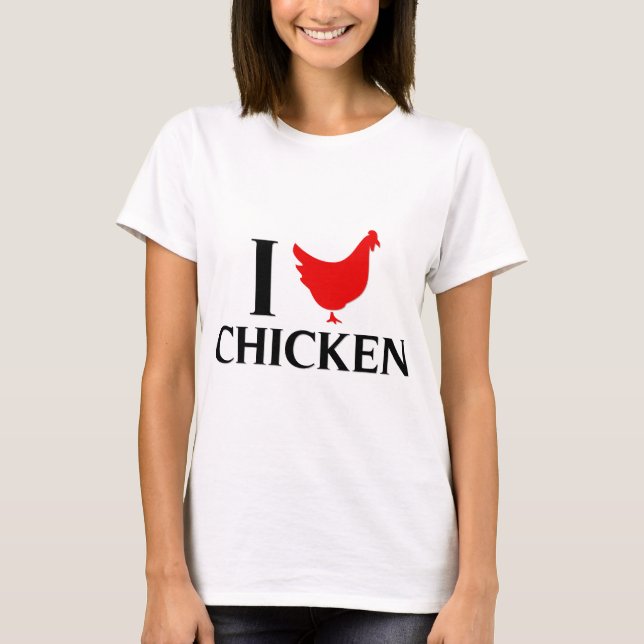 T-shirt J'aime le poulet (Devant)