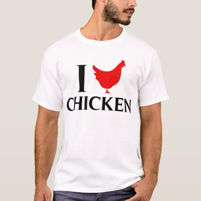 T-shirt J'aime le poulet (Devant)