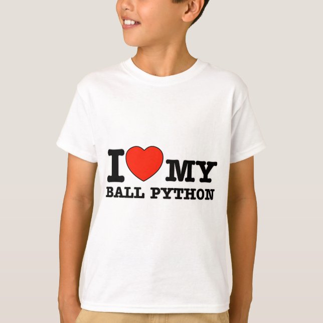 T-shirt J'aime le python de boule (Devant)