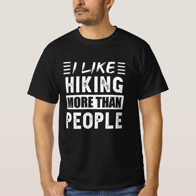 T-shirt J'aime le Randonnée plus que les gens amusants (Devant)