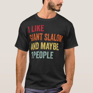T-shirt J'Aime Le slalom Géant Peut-Être 3 Personnes