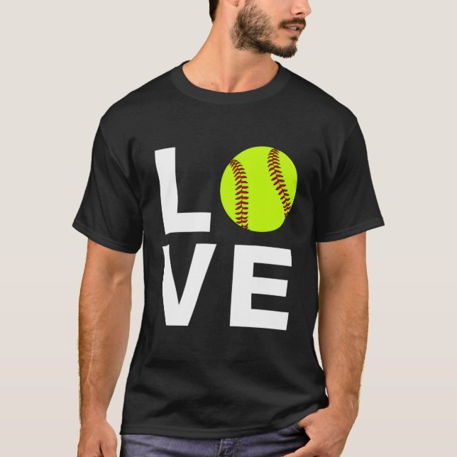 T-shirt J'Aime Le Softball (Devant)
