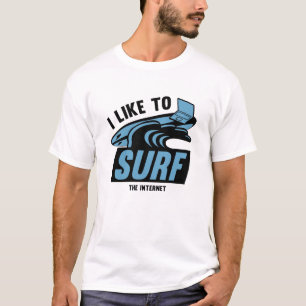 T-shirt J'Aime Le Surf D'Internet