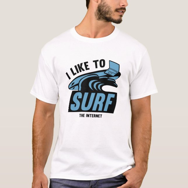 T-shirt J'Aime Le Surf D'Internet (Devant)