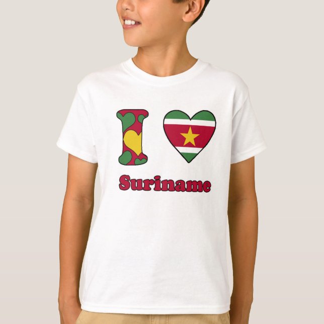 T-shirt J'aime le Surinam (Devant)