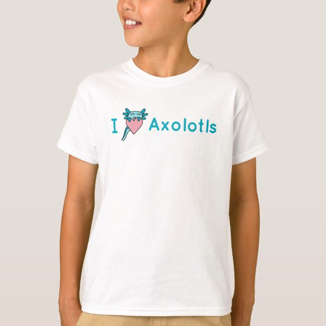 T-shirt J'aime le Tee - shirt Axolotl (Devant)