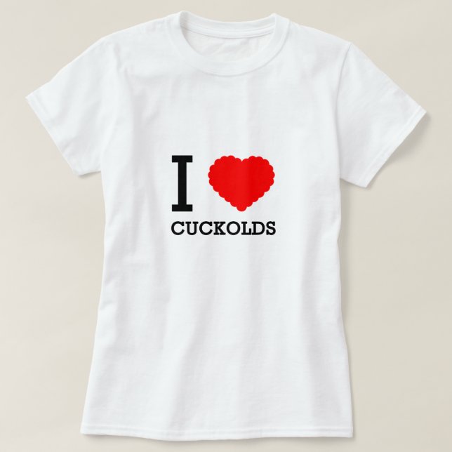 T-shirt J'aime le tee - shirt de cocus (Design devant)