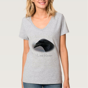 T-shirt J'aime le tee - shirt de dames Hanes de Ravens