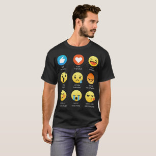 T-shirt J'aime le tee - shirt de graphique d'émoticône