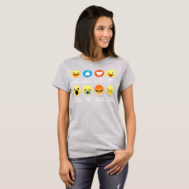 T-shirt J'aime le tee - shirt de graphique d'émoticône (Devant entier)