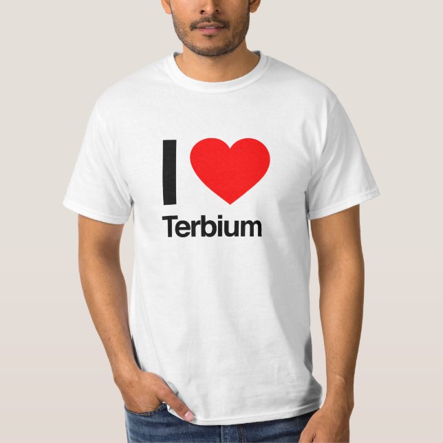 T-shirt j'aime le terbium (Devant)