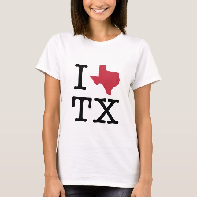 T-shirt J'aime le Texas (Devant)