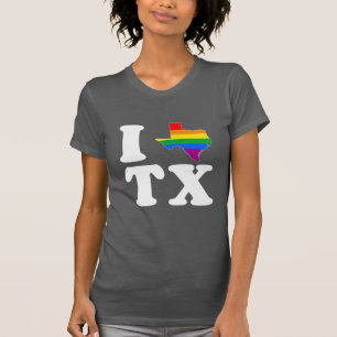 T-shirt J'AIME LE TEXAS GAI -- BLANC - .png