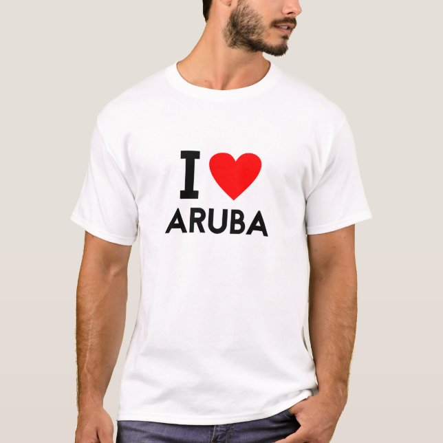 T-shirt j'aime le texte de symbole de coeur de nation de (Devant)