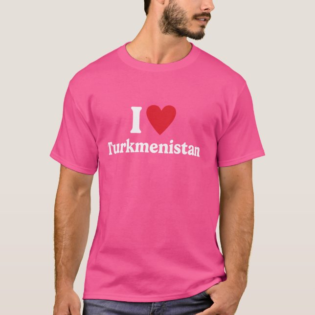 T-shirt J'aime le Turkménistan (Devant)