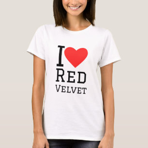 T-shirt J'aime le velours rouge