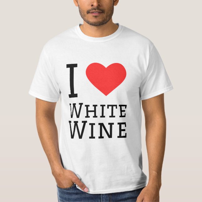 T-shirt J'aime le vin blanc (Devant)