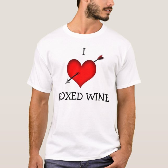 T-SHIRT J'AIME LE VIN ENFERMÉ DANS UNE BOÎTE (Devant)
