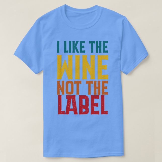 T-shirt J'Aime Le Vin Pas Le Étiquette (Design devant)
