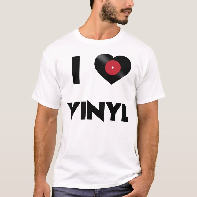 T-shirt J'aime le vinyle (Devant)