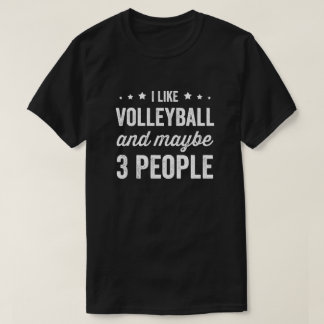 T-shirt J'Aime Le Volley Et Peut-Être 3 Personnes