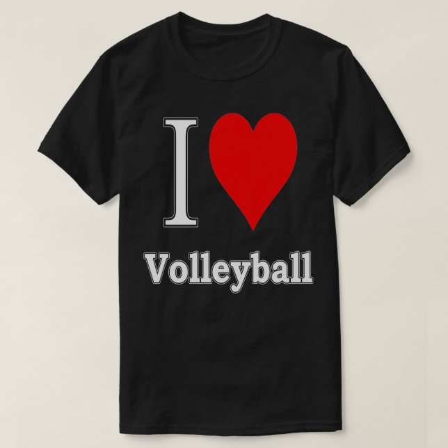 T-shirt J'aime le volleyball J'aime le sport Marathon voll (Design devant)